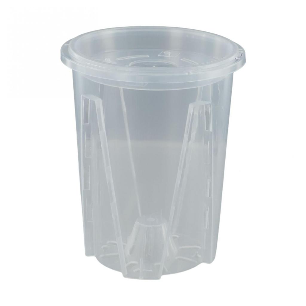 Space Saving Clear Plastic Plant Pots with Saucer for Small Spaces