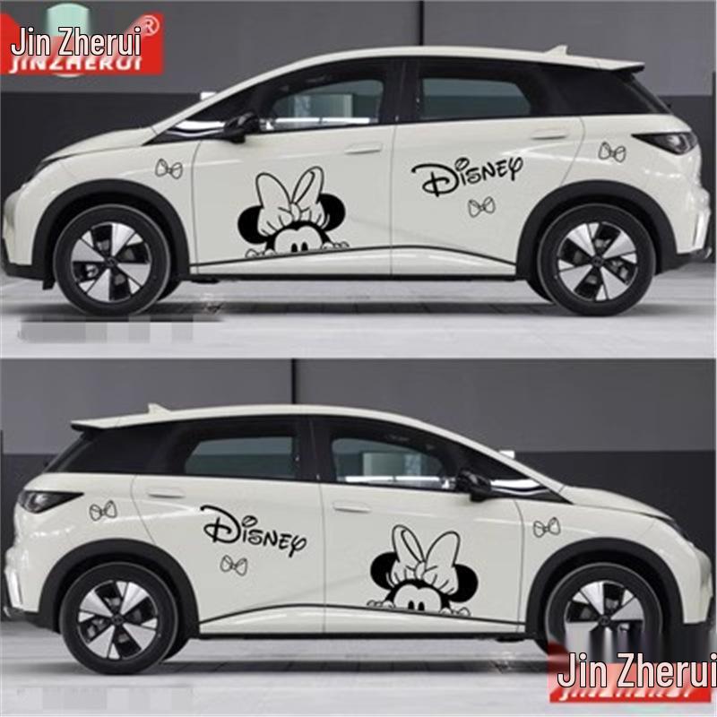 BYD Seagull Car Decals: Cute Mickey & Minnie Cartoon, Dolphin Design