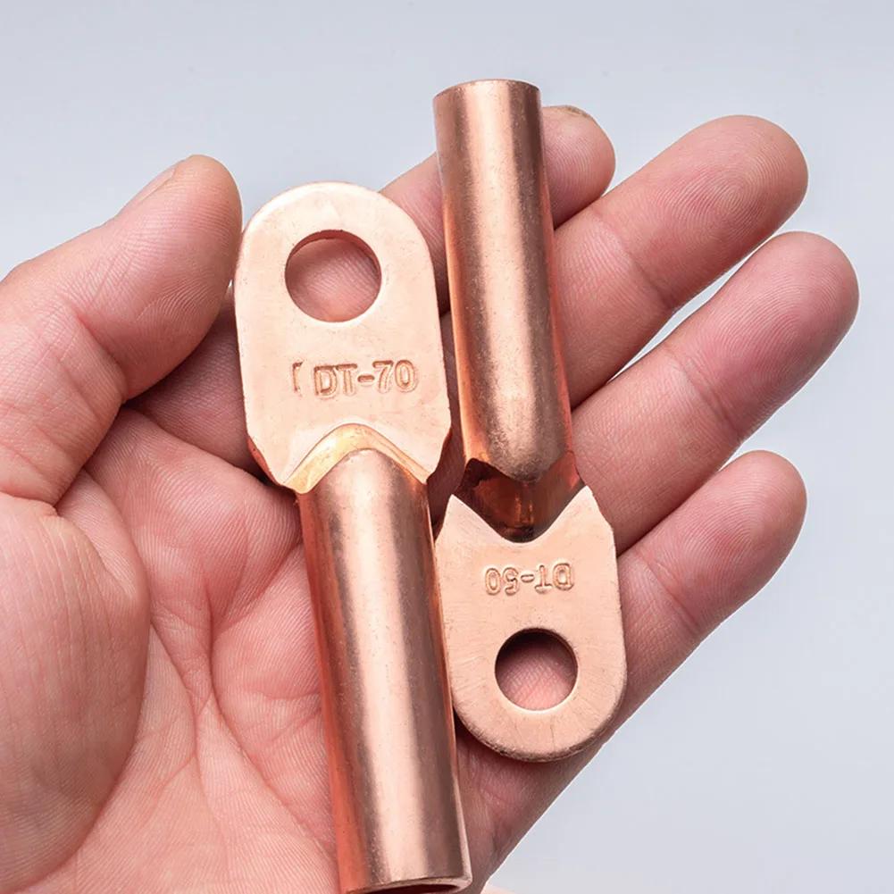 10pcs DT Series 10/16/25/35mm Wire Crimp Connectors Auto Cable Copper Crimp Terminal Easy Installation