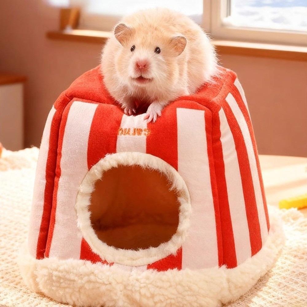 Cute Hamster Cotton House Soft Rat Sleepping Bed French Fries Hamster Nest  Winter