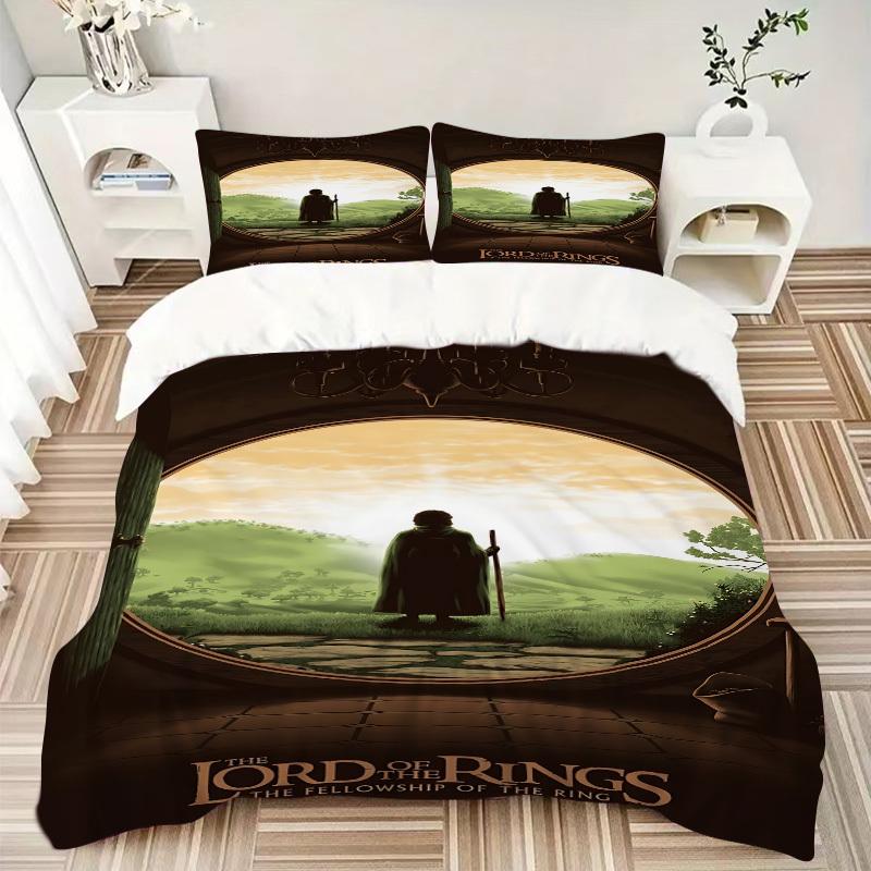 3pcs The Lord of the Rings Duvet Cover Set, 1 Duvet Cover + 2 Pillowcases (No Insert), High-Definition Print for All Seasons,Durable Yy251103018