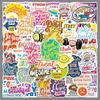 50 Motivational English Slogan Stickers for Laptop, Suitcase, Car, Skateboard, and Refrigerator Decoration