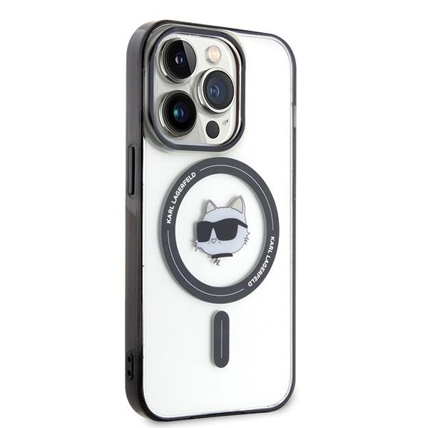 Karl Lagerfeld KLHMP15LHCHNOTK iPhone 15Pro 6.1" Transparent Hardcase IML Choupette`s Head MagSafe