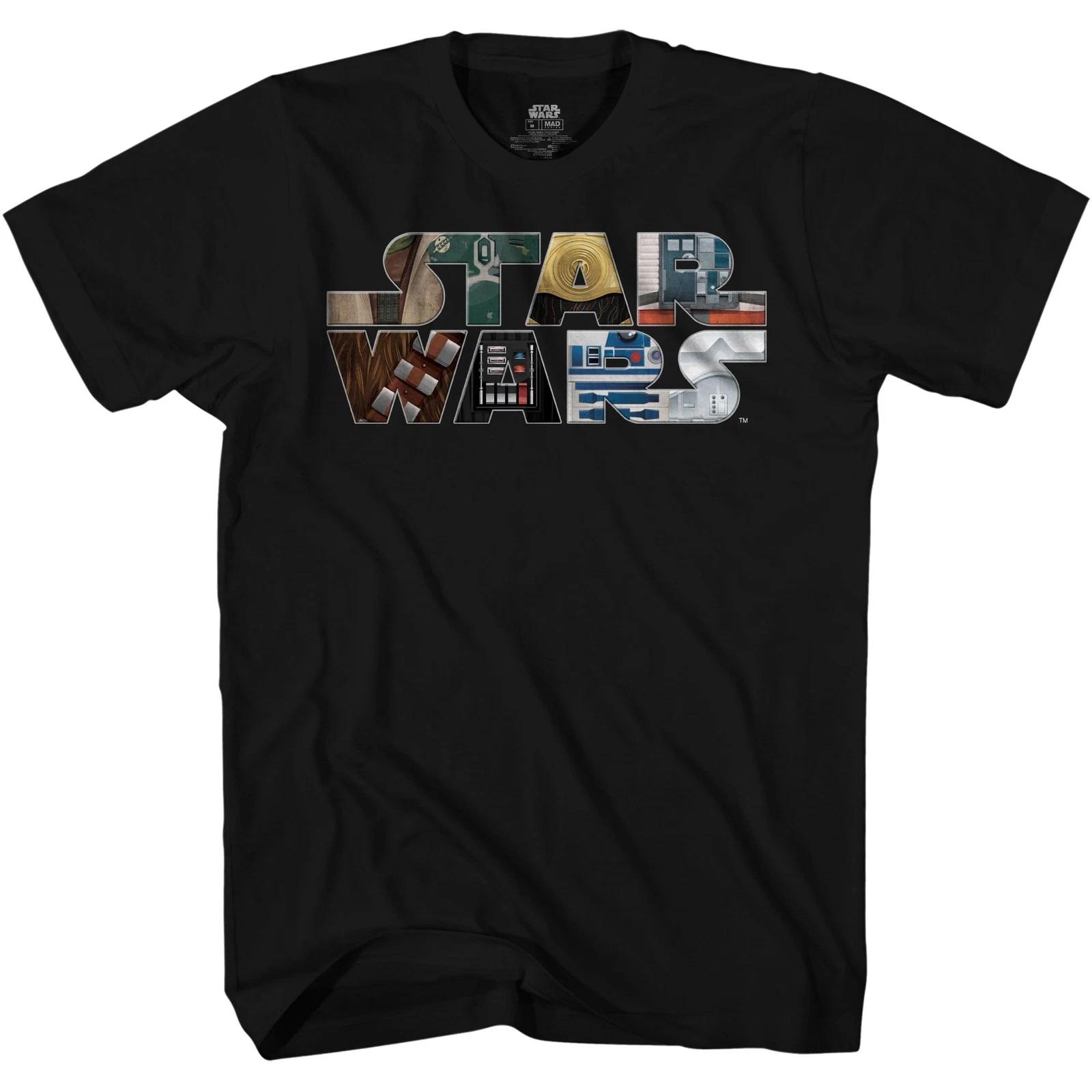 Star Wars Logo Letter Fun Officially Licensed Adult T-Shirt XXXXL