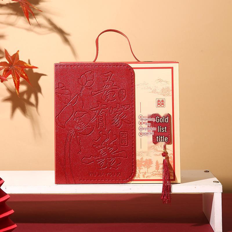 Chinese Tassel Candy Favor Box - Half-Leather Wedding Gift Bag for Banquets