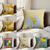 Anime Limoncello Cocktail Pillow Case Anti-dustmite Pillowcase Invisible Zipper Silky Short Plush Sofa Cushion Cover