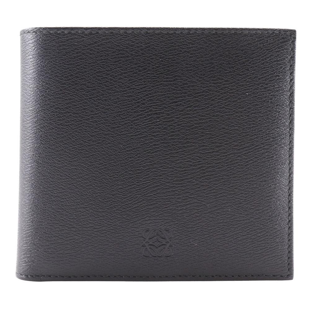 Loewe Anagram Bi-Fold Wallet 103.30.302 Bill Compartment Black Leather Mens Used