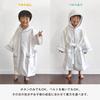 Imabari Children's Hooded Bath Poncho, Terry Cloth and Gauze Fabric, Quick-Drying, 100% Cotton, Made In Japan, Size S (Ivory)