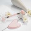 Jade Roller & Gua Sha, Face Roller, Facial Beauty Roller Skin Care Tools, BAIMEI Rose Quartz Massager for Face, Eyes, Neck, Body Muscle Relaxing and