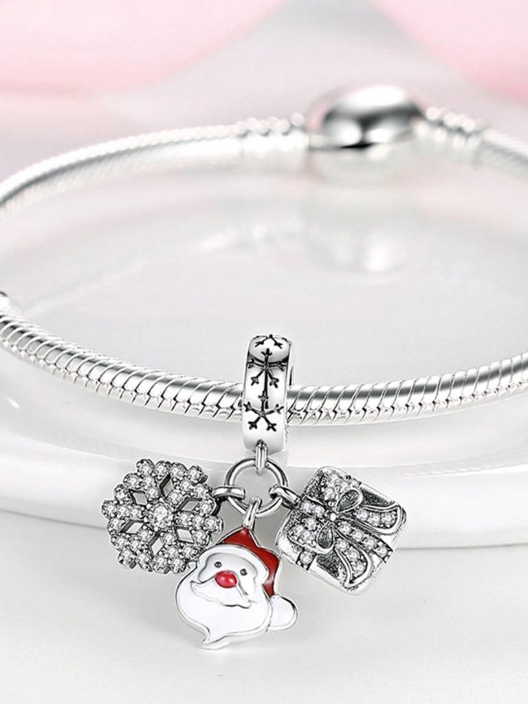 Charms Plata Copper Colors Christmas Present Beads Charm Pendant For Original Bracelet For Women Diy Jewelry Love Gift