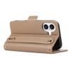 For iPhone 16 Plus Leather Case with Card Holder,Straps,Shockproof Wallet Phone Cover