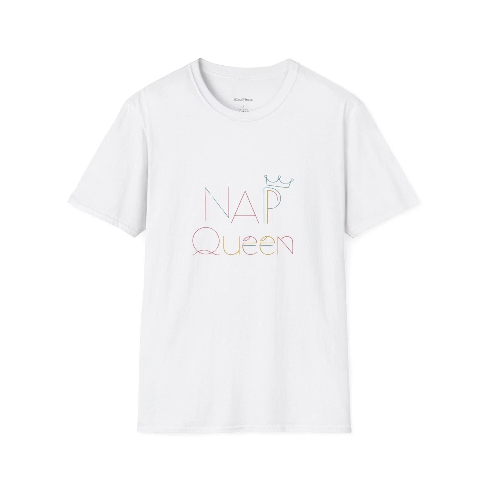 Nap Queen Softstyle T-Shirt, Sleep Tee, Funny Nightshirt, Lazy Day Top L