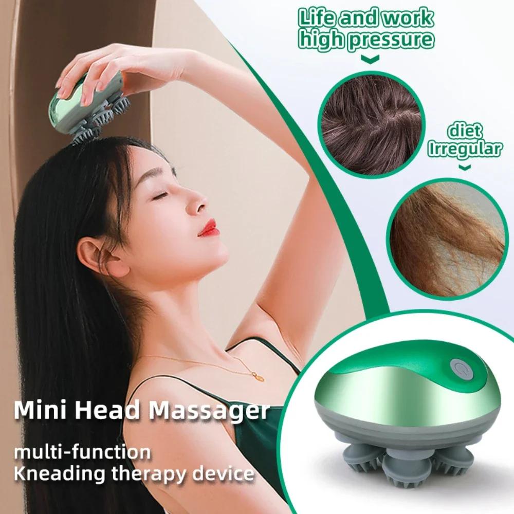 Electric Head Massage Scalp Treatment Head Massage Pressure Release Multi-function Kneading and Vibrating Physiotherapy Device