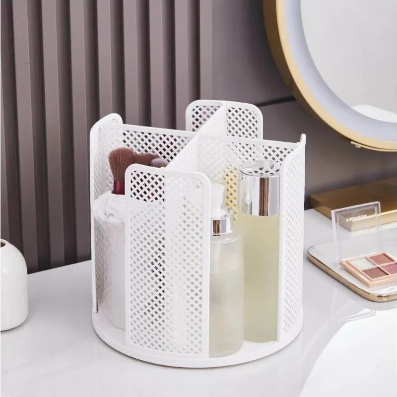 Rotatable Plastic Cup Storage Organizer 360 Degree Dispenser 4 Compartment Cups And Lids Holder Detachable Desktop Coffee Cup Dispenser