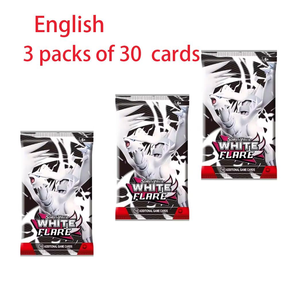 Niet-giftig Nieuw 360 Pokmon Scarlet Violet Zwarte Draak Witte Draak Kaart Pokmon Booster Zwaard Schild Serie Huisdier Elf Flash Kaart