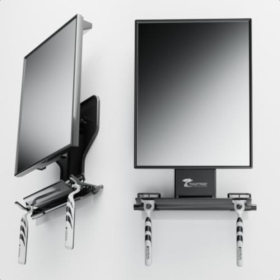 Fogl Shower Mirror AntiFog Mirror Adjustable Shaving Mirror with a Squeegee RustProof ImpactResistance Bathroom Shower Mirror T