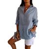 New Single breasted Collar Shirt Stand Alone Women's Solid Color European and American Sleeveless Top