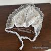 White Lolita Headscarf 3D Butterfly Lace Hair Band  Travel Beach Picnic Photoshoot