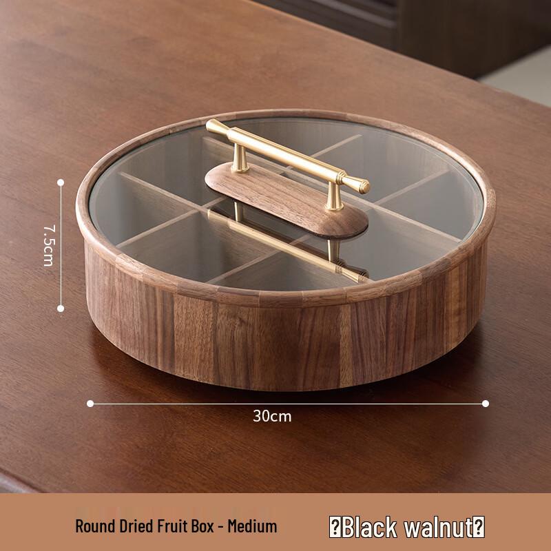 Handun Black Walnut Rotating Snack Box