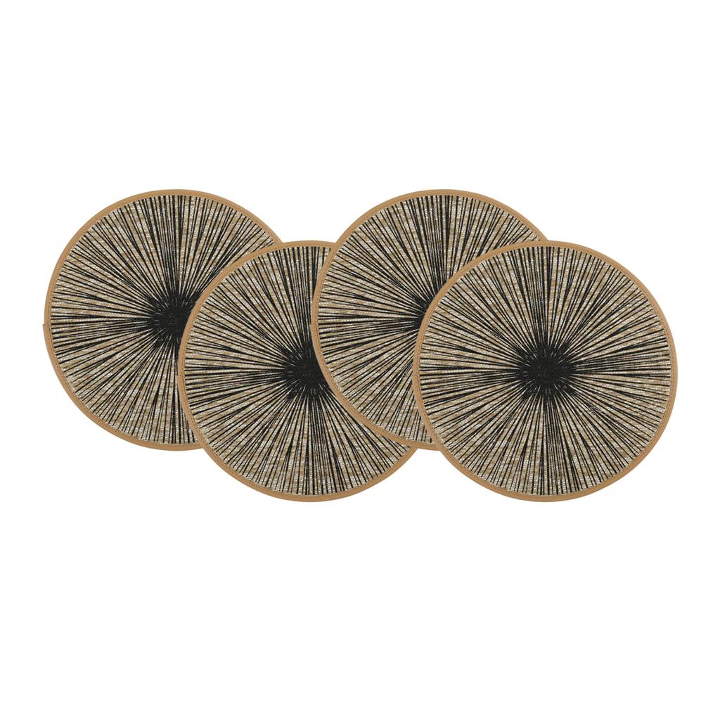 2/4/6/8pcs Round Burlap Macrame Placemats, Bohemian Jute Country Placemats, Diameter 15 Inches, for Table Decoration