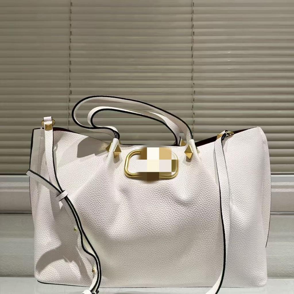 Bolsa de mano grande de ante felpudo casual vintage para ir al trabajo, portátil, de compras, con remaches, bandolera, cesta de verduras para niño y madre