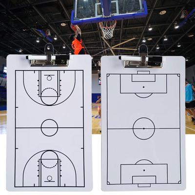 Double-Sided Football Full Half Court Tactic Board Dry Erases Board Basketball Coaching Board for Coaches with Marker