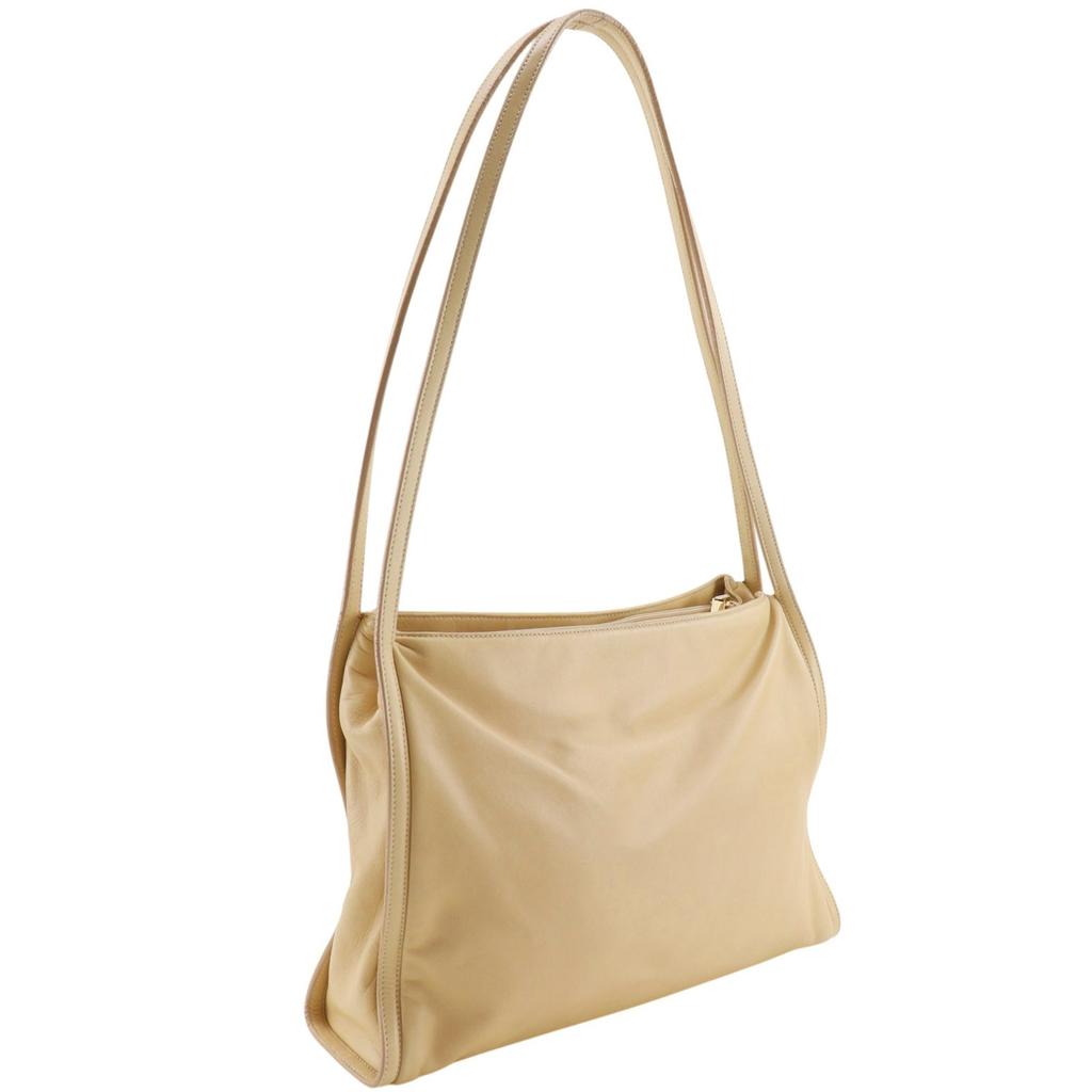 Loewe Shoulder Bag Beige Calfskin Women Used