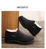 Men's Winter Fleece-Lined Non-Slip Cloth Shoes for Elderly - Warm, Thick Soft Sole Cotton Boots