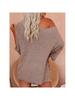 Women's Two Piece Knit Lounge Set Off Shoulder Top and Shorts Matching Cute Pajama Outfit