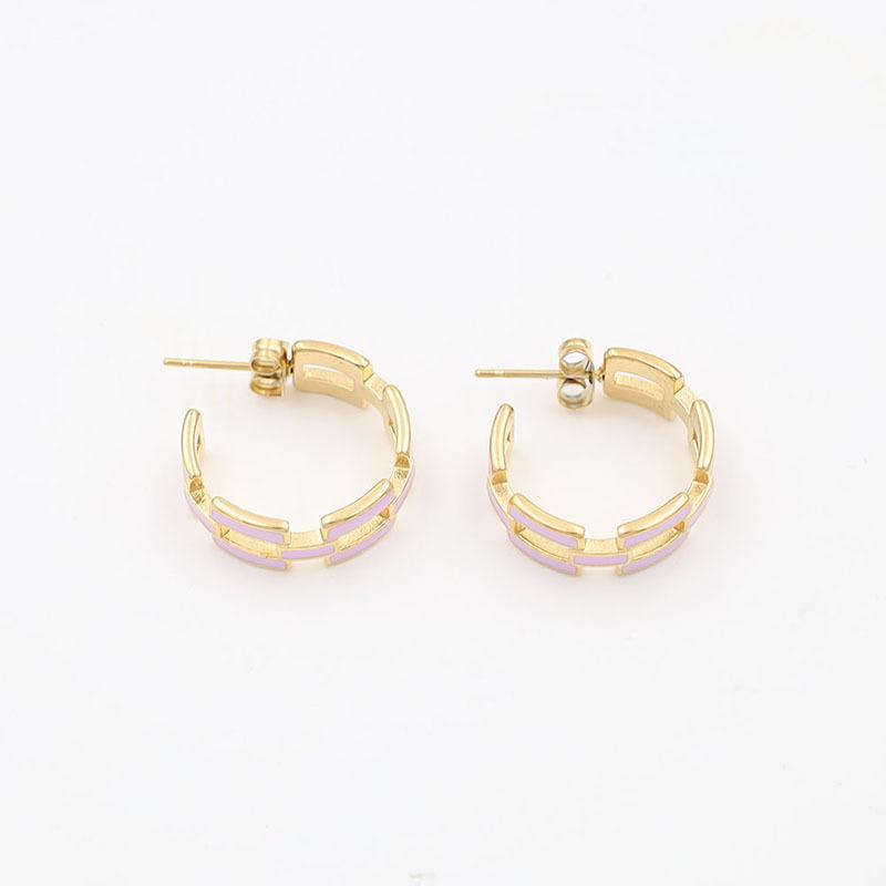 Stylish And Simple Titanium Steel Earrings Do Not Fade 18K Titanium Steel Round Pearl Earrings For Women