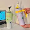 Anmu isolierter Trinkbecher mit Strohhalm, großes Fassungsvermögen