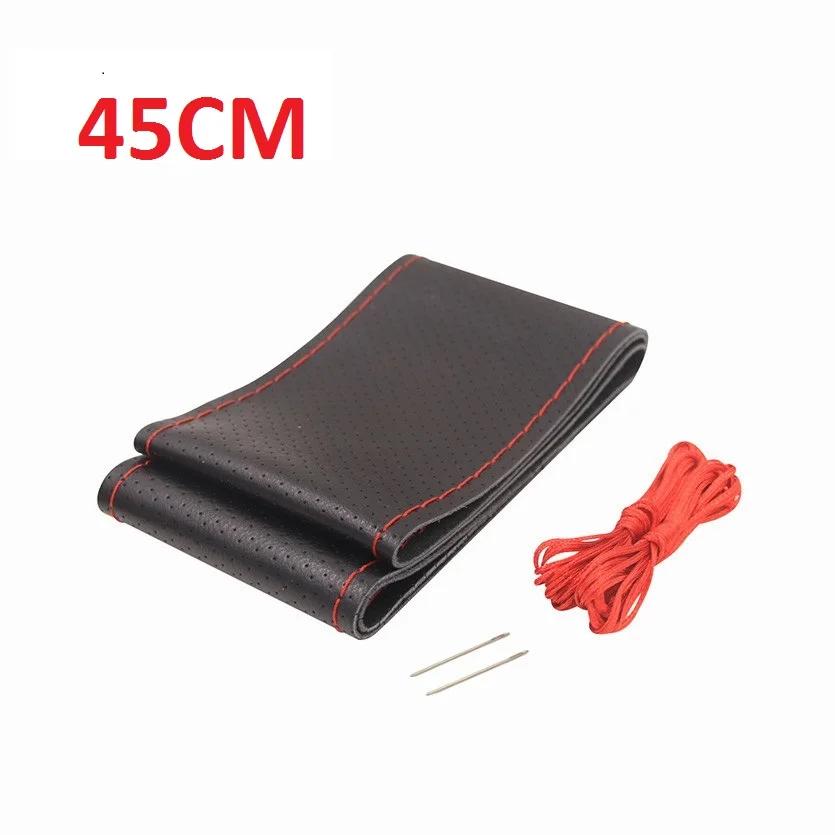 Genuine Leather 42/45/47/50 CM Bus Truck Car Steering Wheel Cover For VOLVO FH FM BENZ IVECO FIAT SCANIA DAF MAN DEUTZ RENAULT