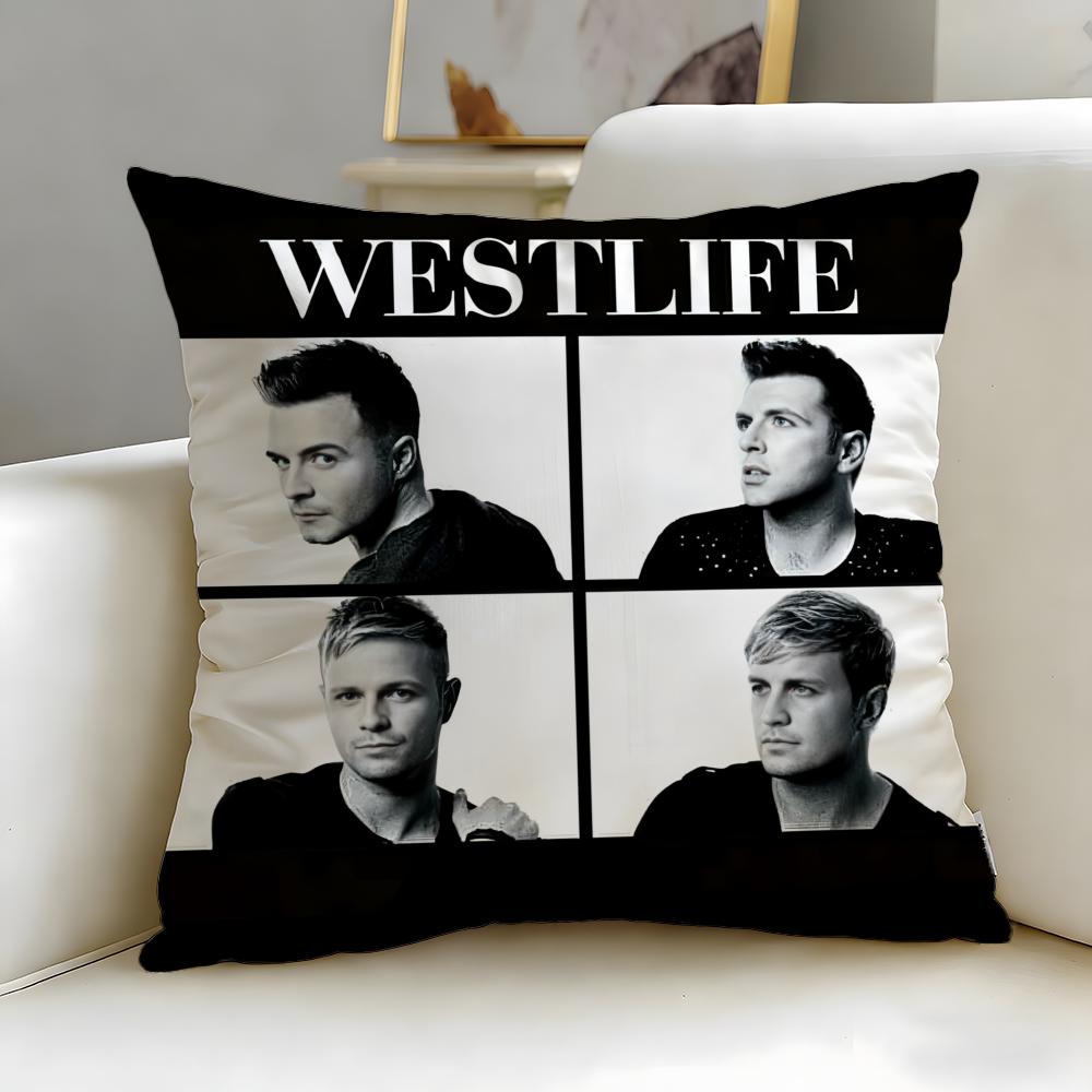 

classic band Westlife Cushion Cover Soft & Easy-Wash Pillow Case – Versatile for Couch, Bed, Travel and Office 45cmx45cm