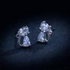 S925 Sterling Silver Cute Kitten Stud Earrings, Cross-Border Sterling Silver Zircon Stud Earrings.