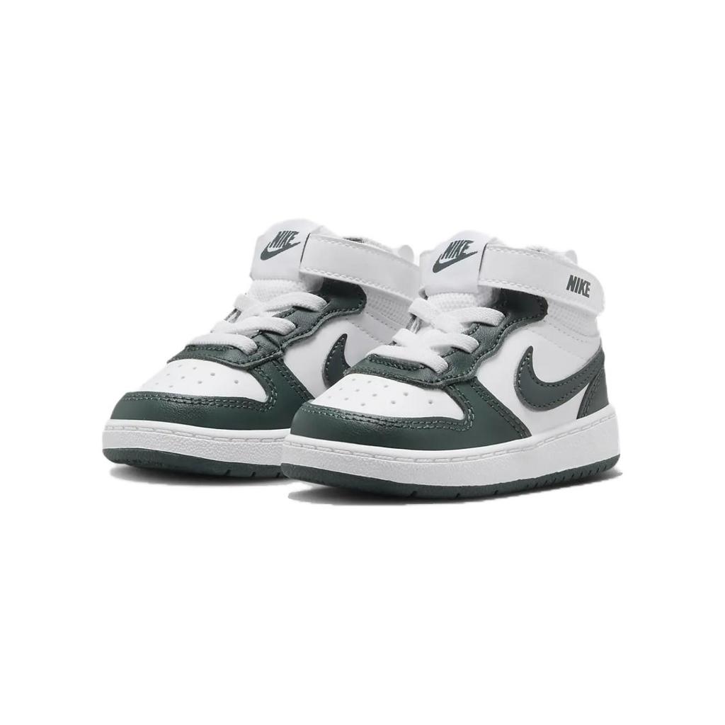 Nike Court Borough Mid 2 TD Vintage Green Baby Sneakers White CD7784-119