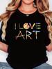 Patterned Printed Womens Stylish Casual Roundneck Summer Tshirt Cheerful for Outings Outdoor Activities Commuting Versatile