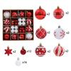 42 Buc. Ornamente Pictate pentru Globuri de Crăciun Set Decor Agățat din Plastic pentru Brad și Petrecere Incasabile Ușoare Festive Decor de Casă