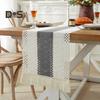 Caminho de mesa de festa Tecido de tecelagem Estilo Boho Decoração de borla Contraste de cor Trançado À prova de manchas Reutilizável Proteção de mesa Decoração Prom Banquete Mesa
