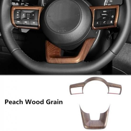 Peach Wood Grain Steering Wheel Decor Cover Trim For Nissan Qashqai 2023 2024