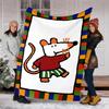 Maisy Mouse Theme Printed Blanket,Perfect for Couch, Bed, Travel & Outdoor Use | Machine Washable, Cozy & Durable.