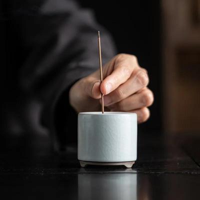 1 Stück Vintage Keramik Räuchergefäß Zen Räucherstäbchenhalter Handgefertigt Rückfluss Räuchergefäß Zenser Basis Innen Tisch Heimdekoration
