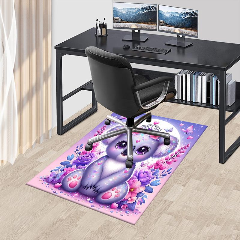 1pc Koala Princess Carpet Office Rug Outdoor Mat Home Decor Area Carpet Festival Gift Office Desk Chair Carpet