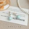 French elegance, high-end temperament, cotton bead earrings, niche design, versatile stud earrings, commuting gentle earrings, women