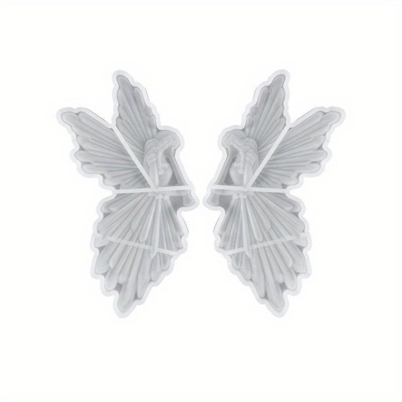Crystal Drop Glue DIY Angel Mold Symmetrical Left and Right Blowing Flute with Wings Fairy High Mirror Silicone Mold