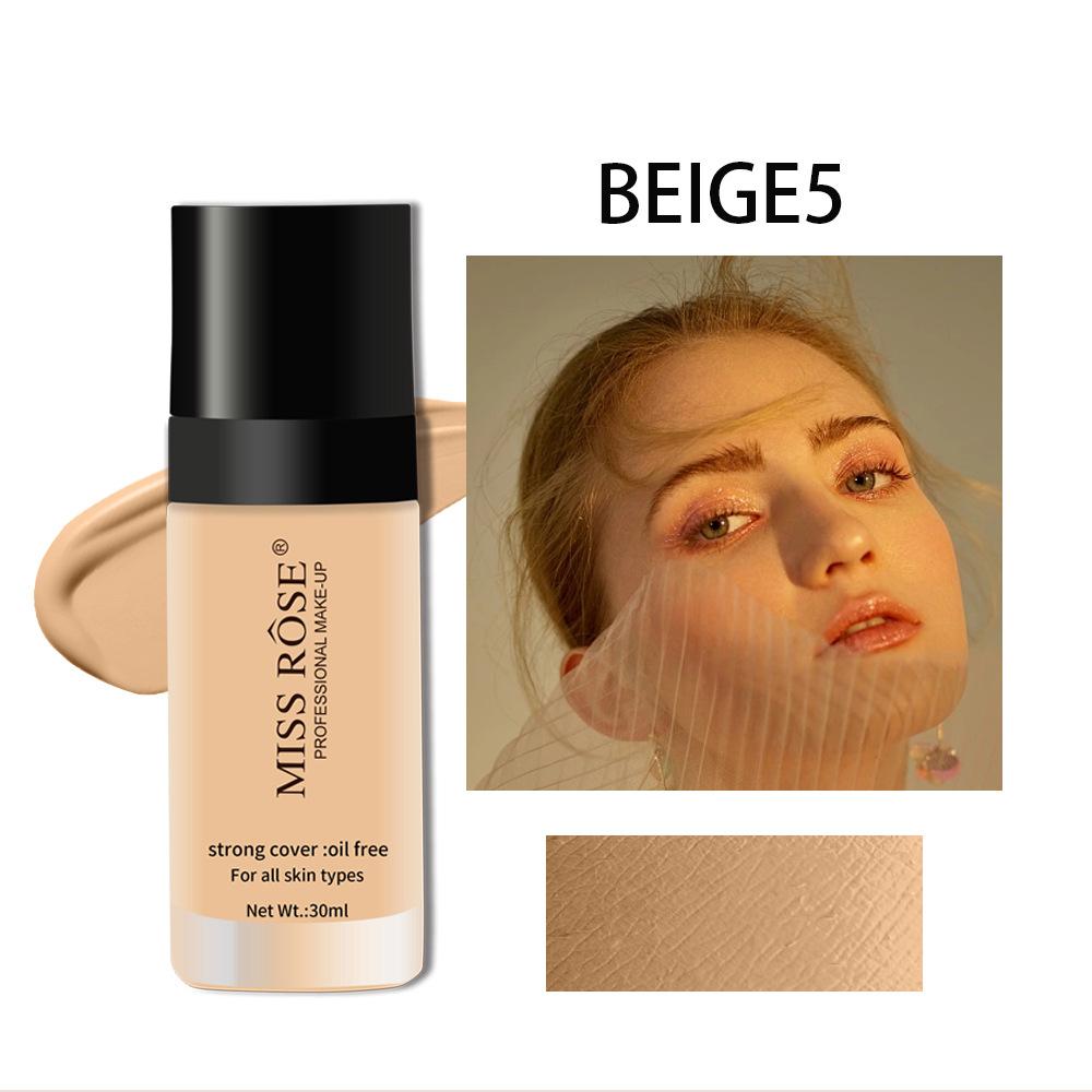 MISS ROSE 30 мл/шт. Exquisite Girl Concealer Foundation Стойкие тональные основы и консилеры Тональный крем в инкапсулированной бутылке из натурального полупрозрачного стекла beige5
