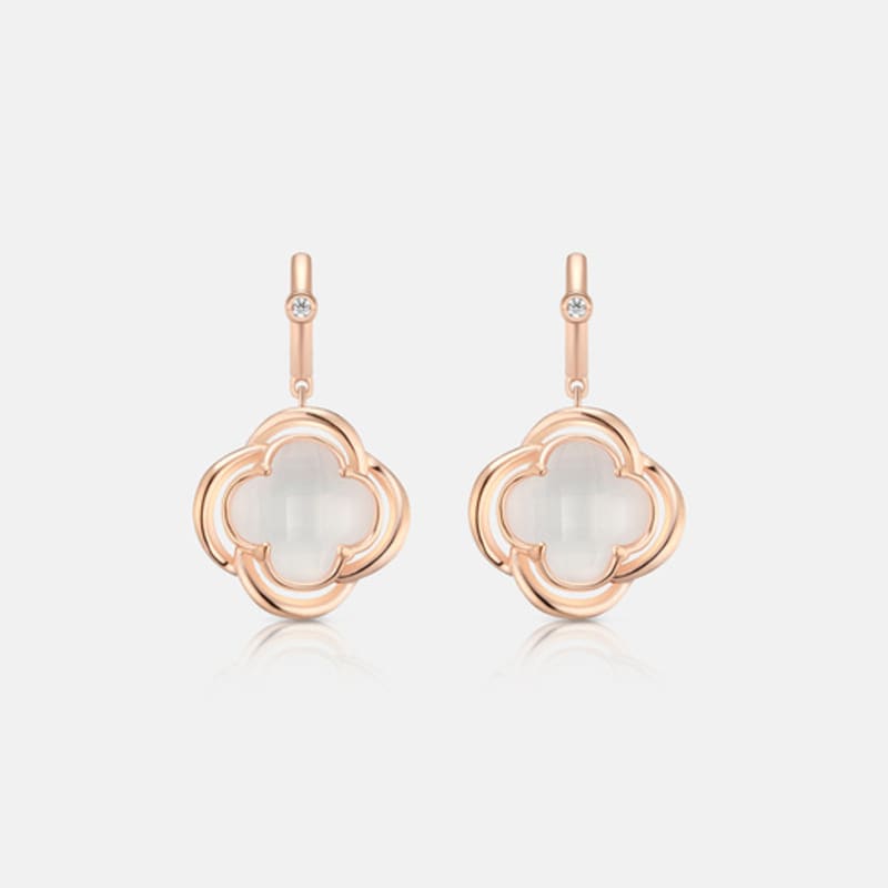 METROCITY JEWELRY La Rosa Sterling Silver Rose Earrings A241SE0109RPH