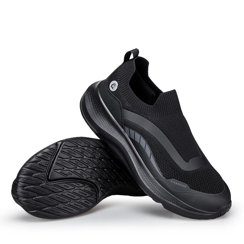 Men'S Slip-On Walking Sneakers Breathable Mesh Sports Shoes With Soft Soles Summer Casual Slip-Ons High Quality
