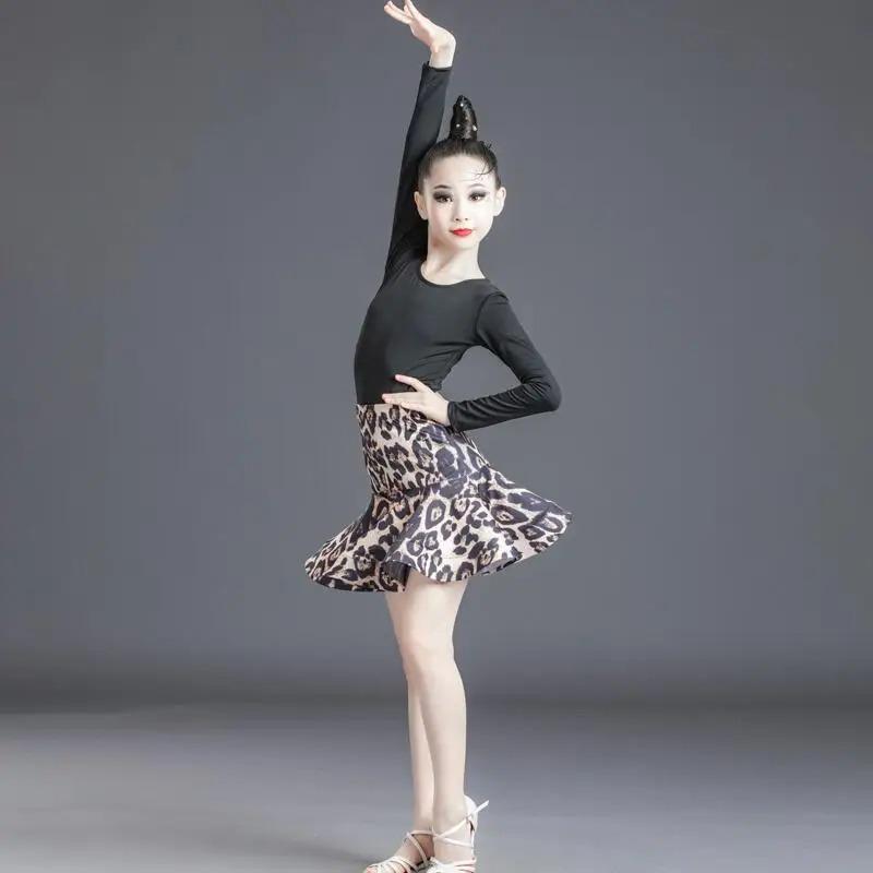 Costume da Palco Danza Latina per Bambine e Ragazze per Competizione di Ballo Liscio Festa Top o Gonna Completo Abbigliamento Professionale per Performance per Bambini