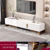 Shengbei White & Gold TV Cabinet and Coffee Table Set