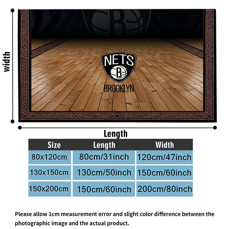 Brooklyn Nets Logo Print Flannel Blanket High Quality Warm Comfortable Cover for All Seasons Perfect for Gifts Home Decor